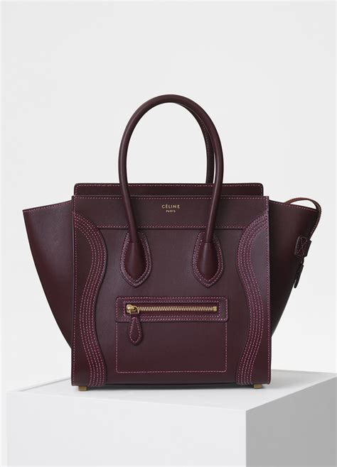 celine burgundy designer bags|celine handbags new collection.